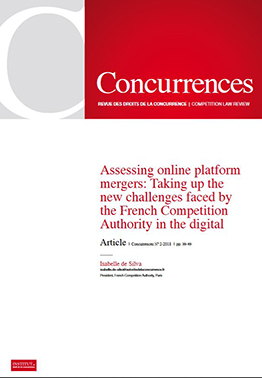 Couvertur de l'article -  Assessing online Platform mergers: Taking up the new challenges faced by the French Competition Authority in the digital