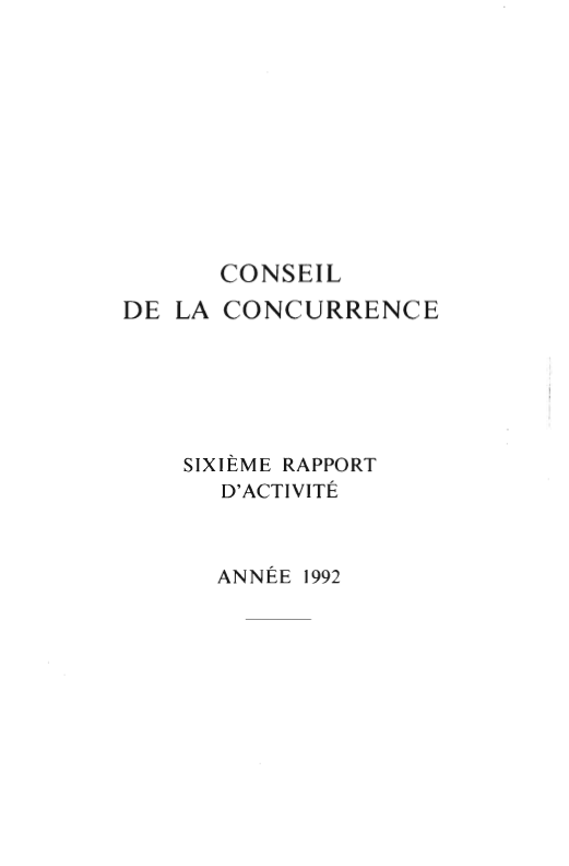 Rapport annuel 1992