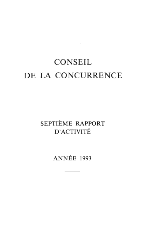 Rapport annuel 1993