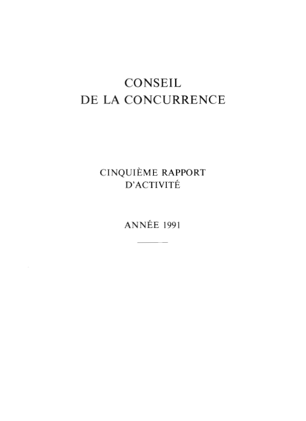 Rapport annuel 1991