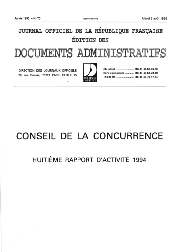 Rapport annuel 1994