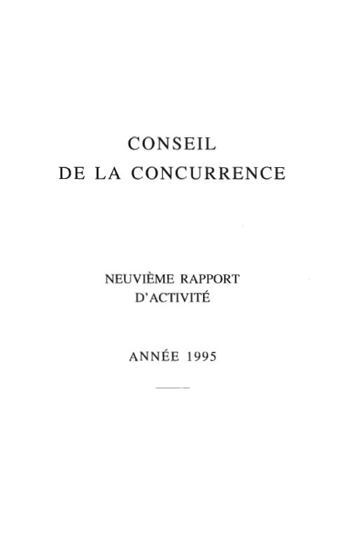 Rapport annuel 1995