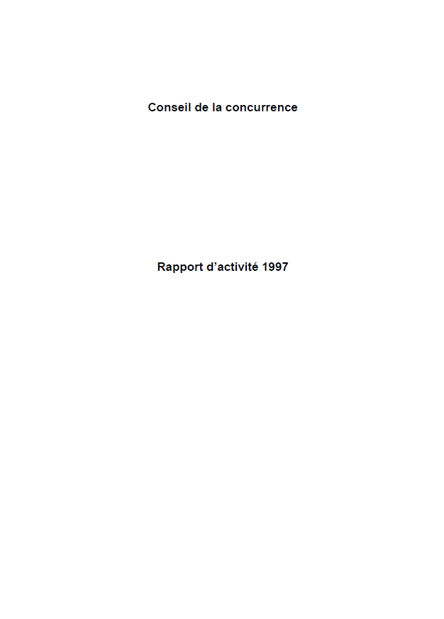 Rapport annuel 1997
