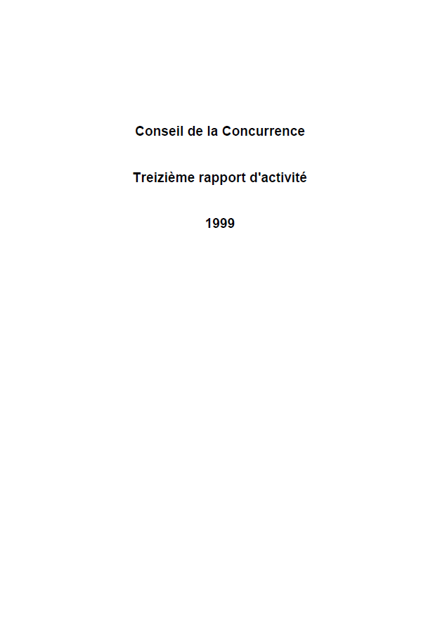 Rapport annuel 1999