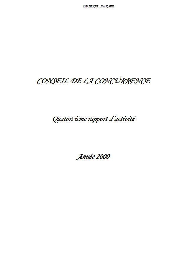 Rapport annuel 2000