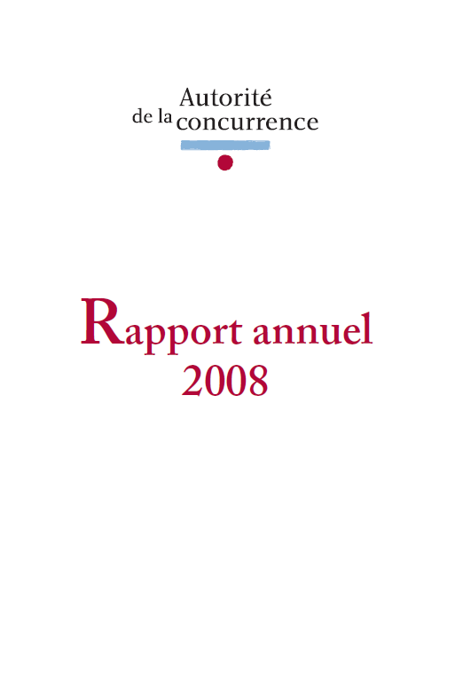 Rapport annuel 2008