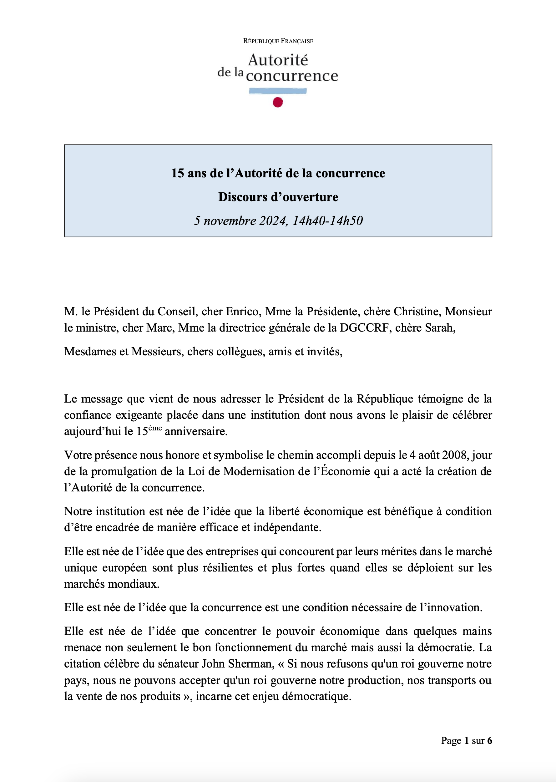 Discours