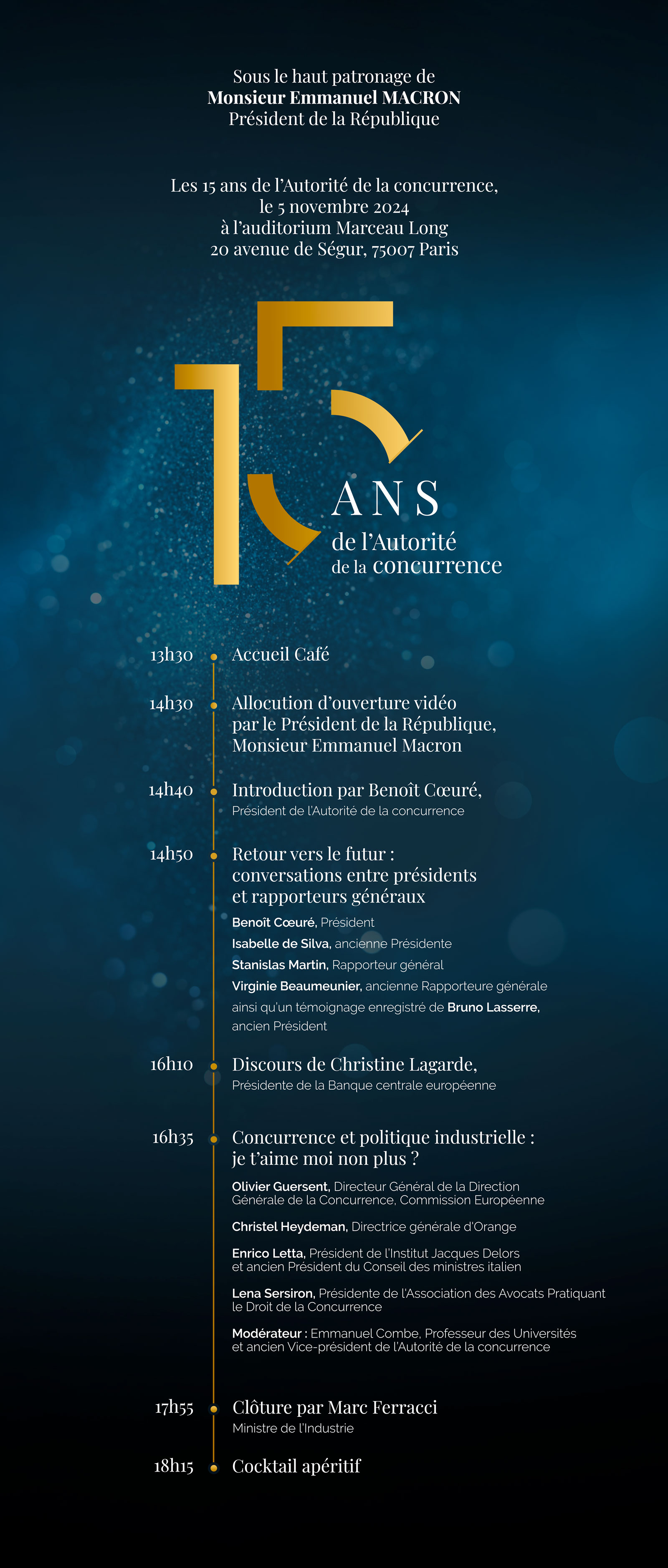 15 ans programme