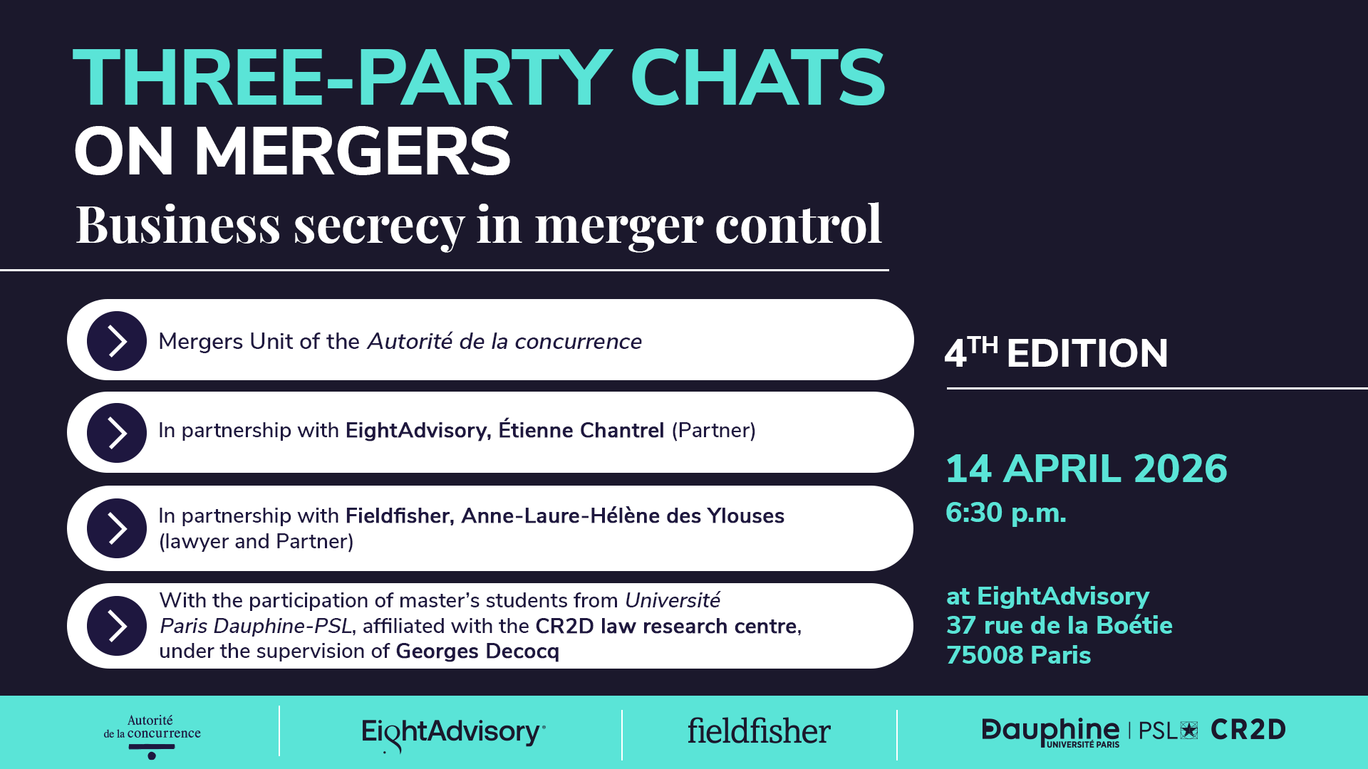Three party chats on mergers April