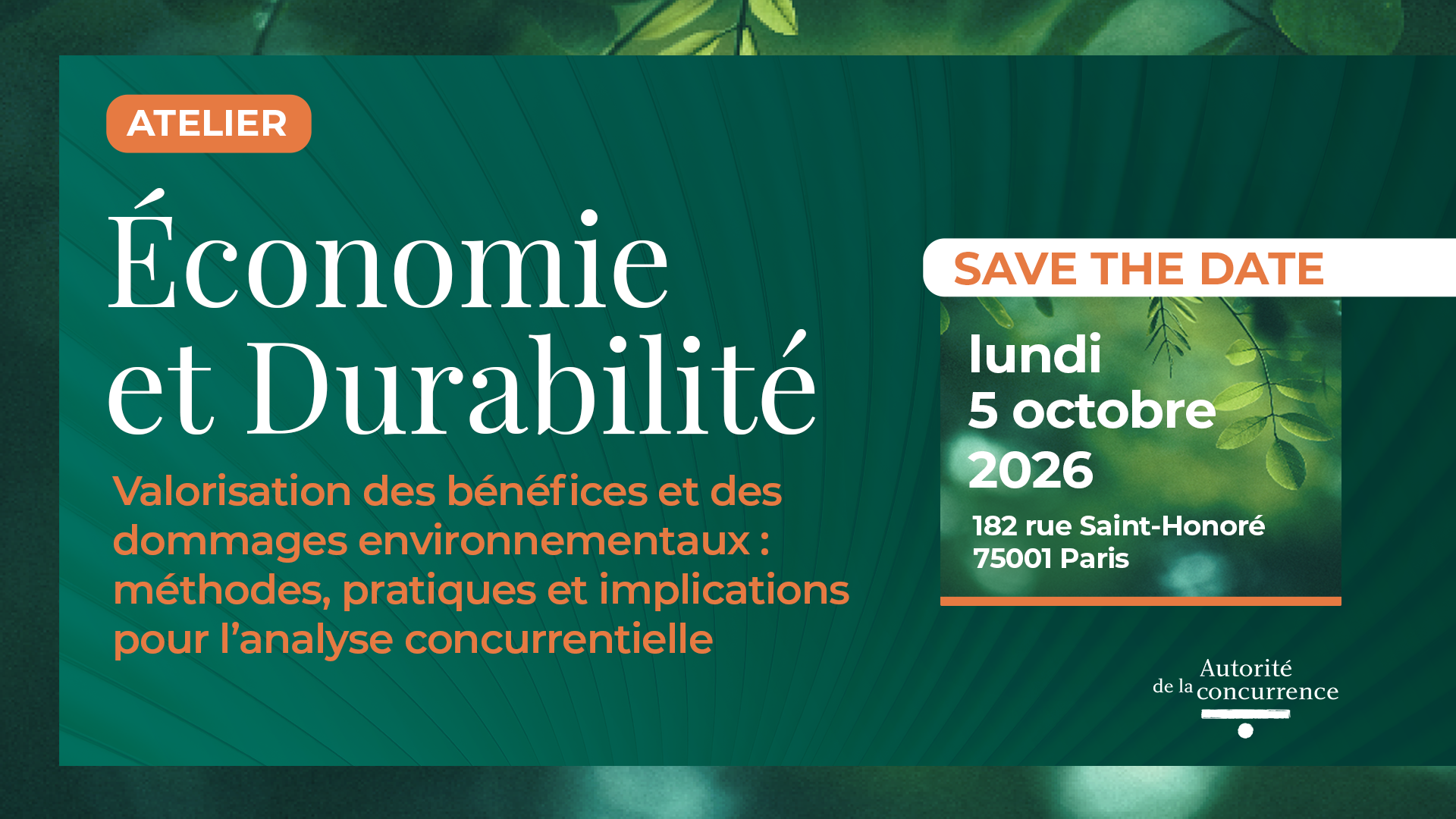 Atelier économie et durabilité