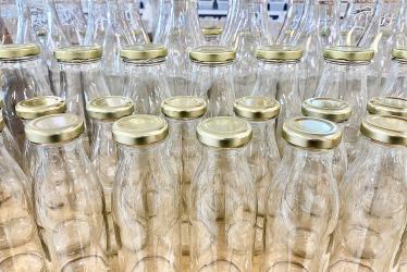 Bouteilles de verre vides