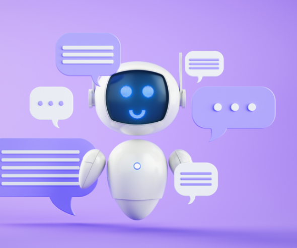 Illustration of a robot chatbot