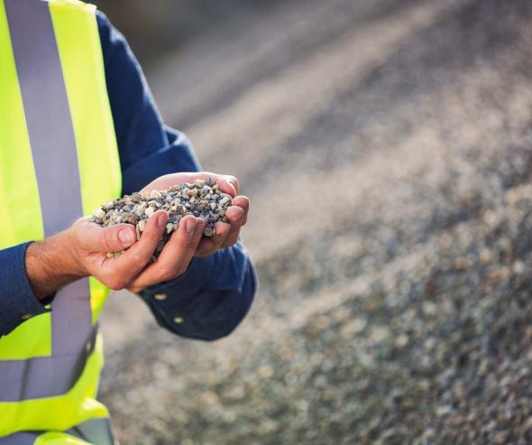 Photo de controle des granulats