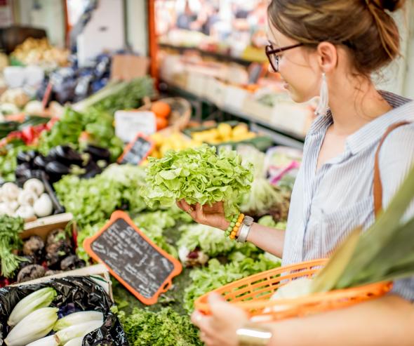 produits bio dans un supermarché bio