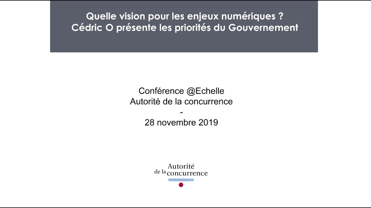 Embedded thumbnail for @Echelle : Cédric O présente les priorités du gouvernement en matière de politique numérique &gt; Contenu de la page	